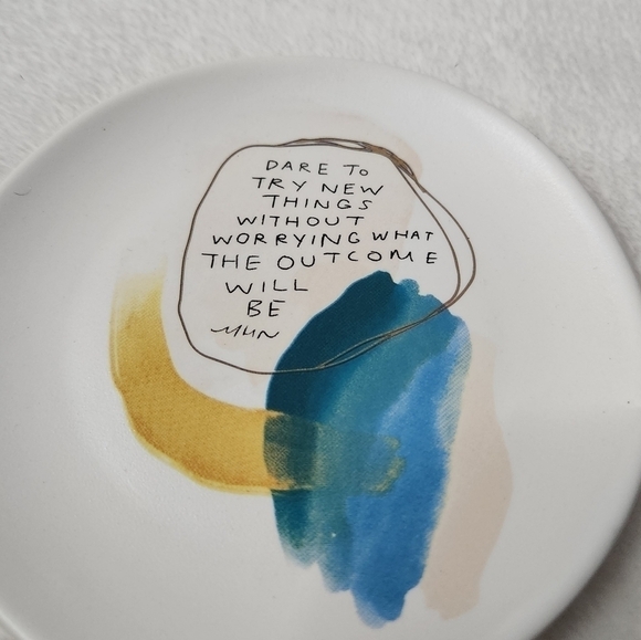 Morgan Harper Nichols By Fringe Dare To Try New Things Stoneware Trinket Tray - Picture 2 of 5